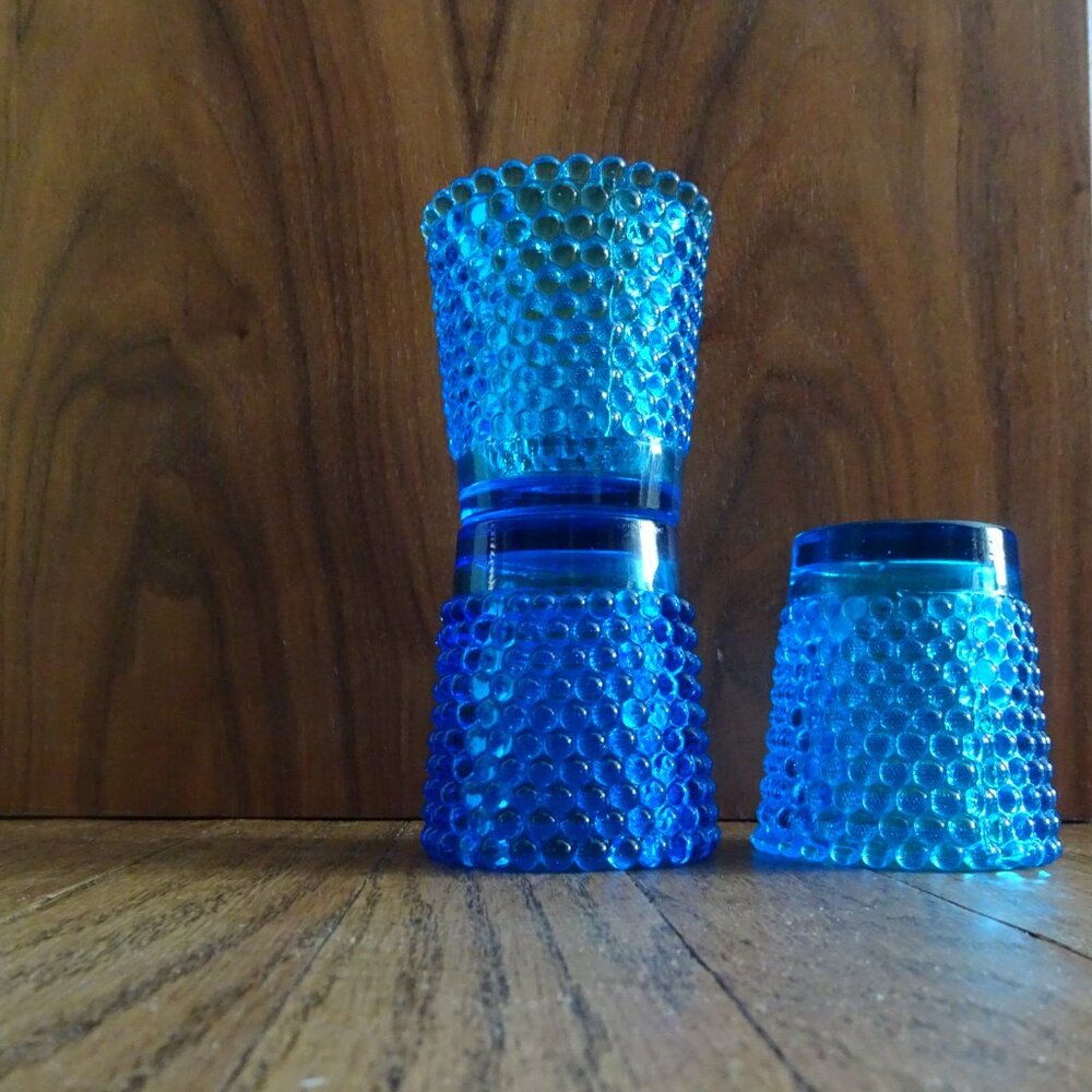 Blue Hobnail Glass